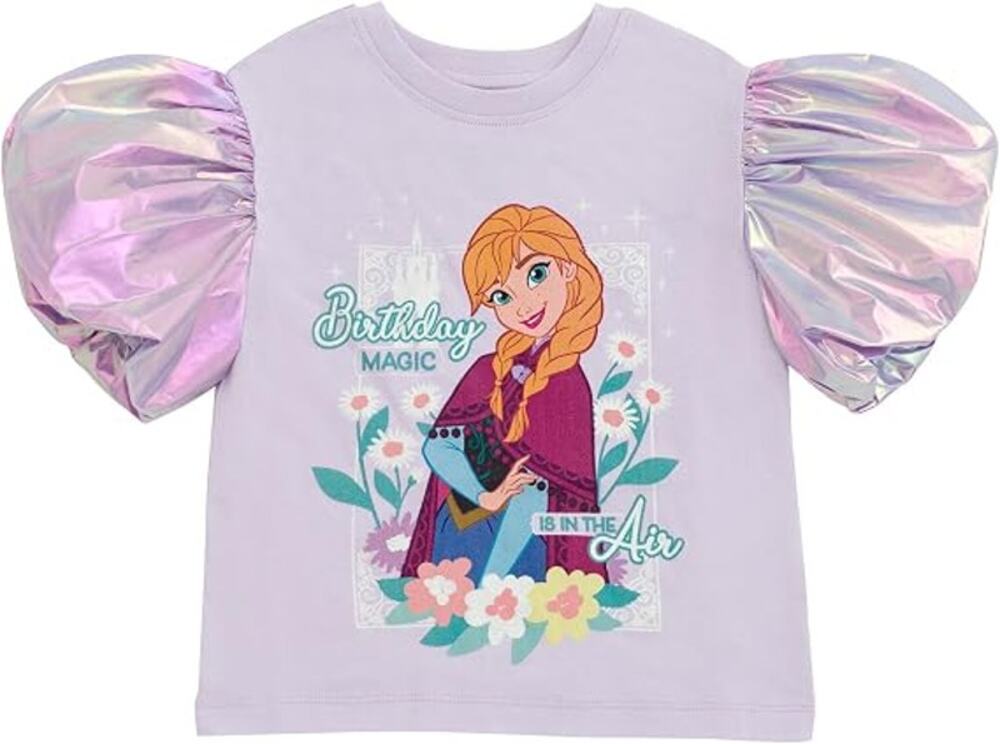 Disney Frozen Princess Anna Birthday Girls T-Shirt Lavender Size 5T New